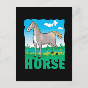 Carte Postale Cheval amical pour enfants