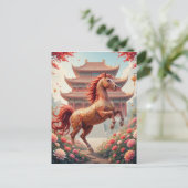 Carte Postale Cheval année de Chine  (Debout devant)
