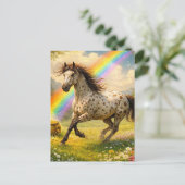 Carte Postale Cheval Appaloosa et un pot d'or (Debout devant)