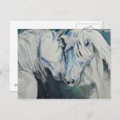 Carte postale Cheval Aquarelle (Devant / Derrière)