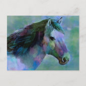 Carte Postale Cheval aquarelle (Devant)