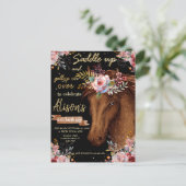 Carte Postale Cheval aquarelle cheval anniversaire fête (Debout devant)