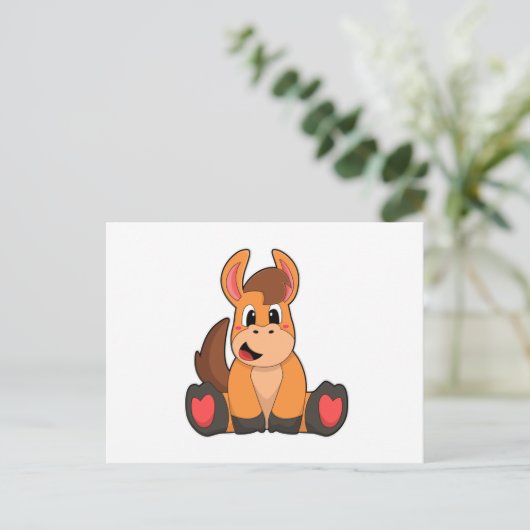 Carte Postale Cheval assis (Debout devant)