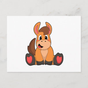 Carte Postale Cheval assis