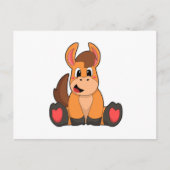 Carte Postale Cheval assis (Devant)