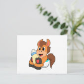 Carte Postale Cheval au biberon (Debout devant)