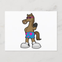 Cheval avec des lunettes de soleil