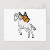 Carte Postale Cheval avec Papillon (Devant)