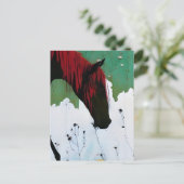 Carte Postale Cheval avec un Mane Rouge (Debout devant)
