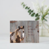 Carte postale Cheval & Barnwood - cutomize (Debout devant)