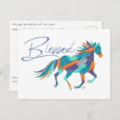 Carte postale Cheval béni par Sherry Jarvis (Devant / Derrière)