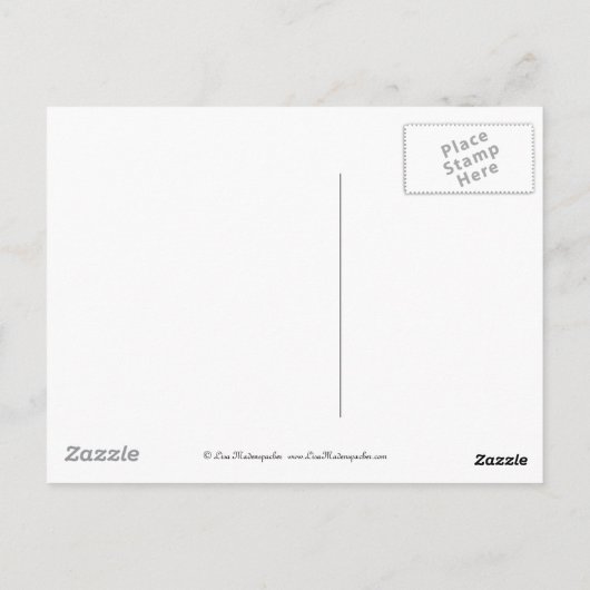 Carte Postale Cheval blanc (Dos)