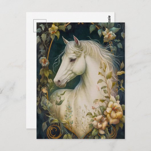 Carte postale Cheval Blanc (Devant / Derrière)