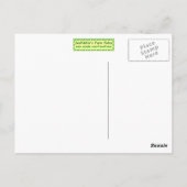 Carte postale Cheval Blanc (Dos)