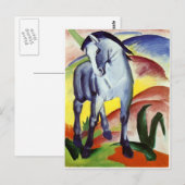 Carte Postale Cheval bleu (Devant / Derrière)
