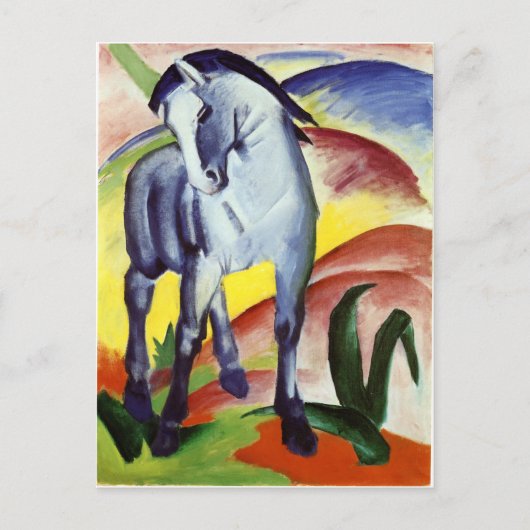 Carte Postale Cheval bleu (Devant)
