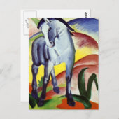 Carte Postale Cheval bleu (Devant / Derrière)