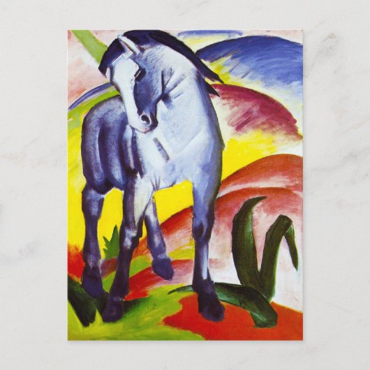 Carte postale Cheval bleu de Franz Marc (Devant)