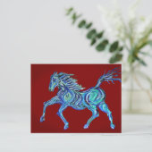 Carte Postale Cheval bleu peint (Debout devant)