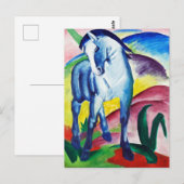 Carte Postale Cheval bleu, tableau de Franz Marc (Devant / Derrière)