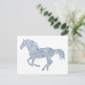 Carte Postale Cheval Blue Paisley (Debout devant)