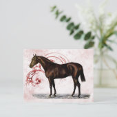 Carte Postale Cheval Brown (Debout devant)