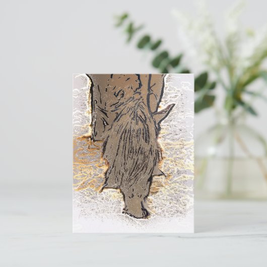 CARTE POSTALE CHEVAL BROWN (Debout devant)