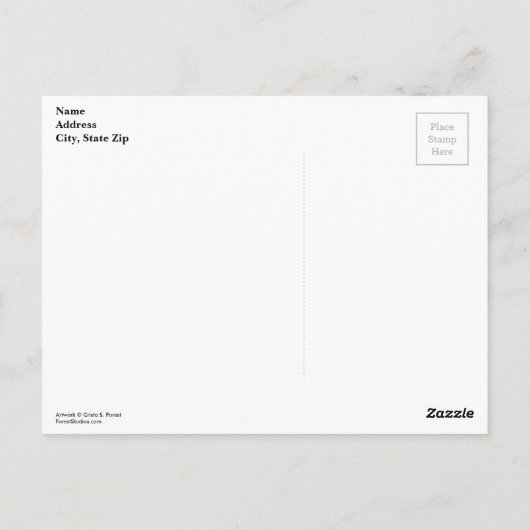 Carte Postale Cheval Brown Bay Quarter (Dos)