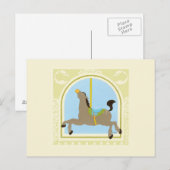 Carte Postale Cheval Carrousel par Juin Erica Vess (Devant / Derrière)