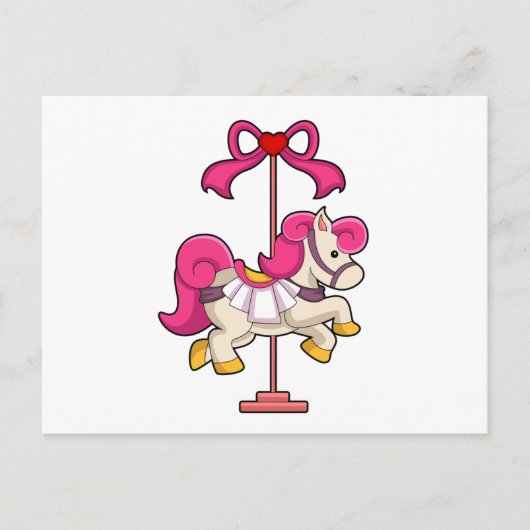 Carte Postale Cheval comme cheval de carrousel.PNG (Devant)