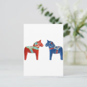 Carte Postale Cheval Dala Rouge et Bleu (Debout devant)