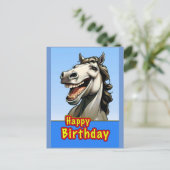 Carte Postale cheval d'anniversaire (Debout devant)