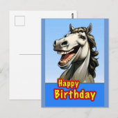 Carte Postale cheval d'anniversaire (Devant / Derrière)