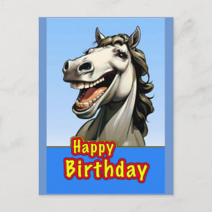 Carte Postale cheval d'anniversaire