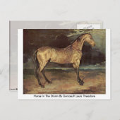 Carte Postale Cheval Dans La Tempête Par Gericault Louis Theodor (Devant / Derrière)