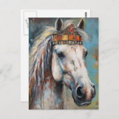 Carte Postale Cheval dans une couronne (Devant / Derrière)