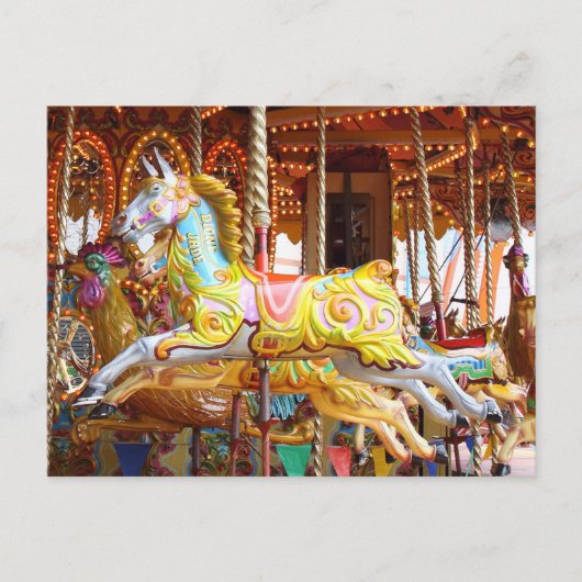 Carte Postale Cheval de carrousel (Devant)