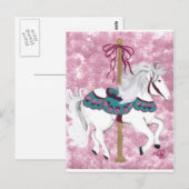 Carte Postale Cheval de carrousel (Devant / Derrière)