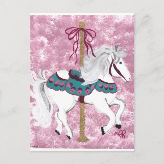 Carte Postale Cheval de carrousel (Devant)
