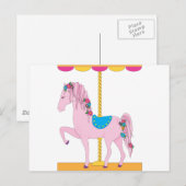 Carte Postale Cheval de carrousel (Devant / Derrière)