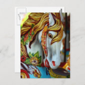 Carte Postale Cheval de carrousel (Devant / Derrière)