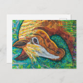 Carte Postale Cheval de châtaignes (Devant / Derrière)