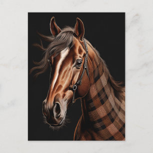 Carte Postale Cheval de châtaignes