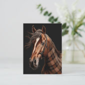 Carte Postale Cheval de châtaignes (Debout devant)