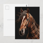 Carte Postale Cheval de châtaignes (Devant / Derrière)