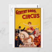 Carte Postale Cheval de cirque (Devant / Derrière)