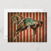 Carte Postale Cheval de cirque vintage (Devant / Derrière)