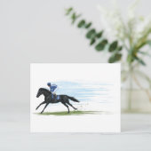 Carte Postale cheval de course (Debout devant)