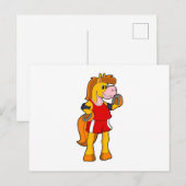 Carte Postale Cheval de course (Devant / Derrière)