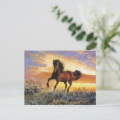 Carte Postale Cheval de course (Debout devant)